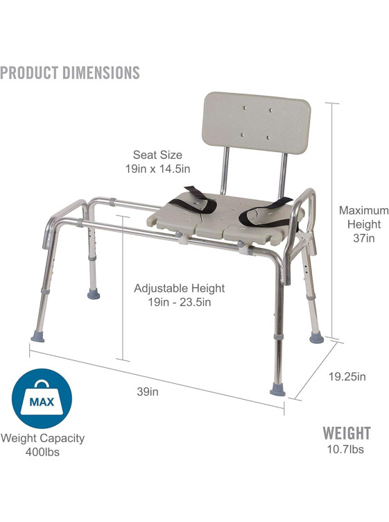 Heavy-Duty Sliding Transfer Bench