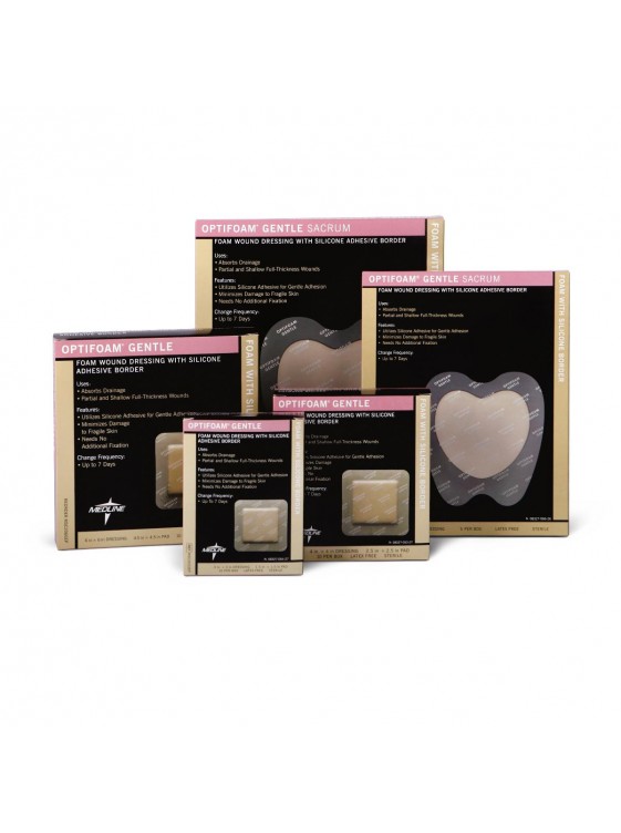 Optifoam Gentle Foam Dressings with Silicone Adhesive Border