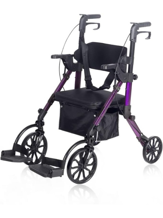 Elenker 2 in 1 Rollator Walker & Transport Chair