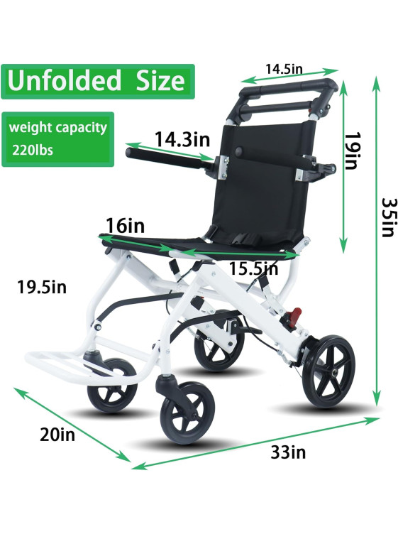 Super Lightweight Transport  Wheelchair